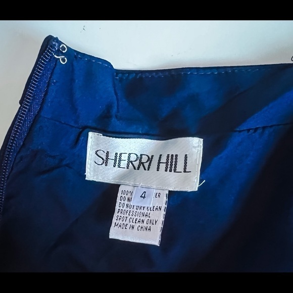 NWT SHERRI HILL Blue Halter Dress - Picture 10 of 14